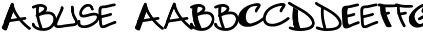 Abuse font
