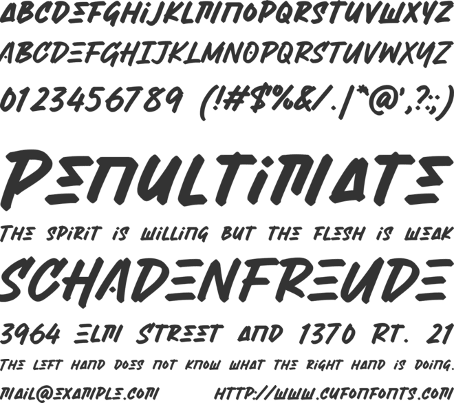 Urban Fest font preview