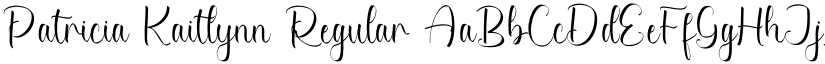 Patricia Kaitlynn Regular font