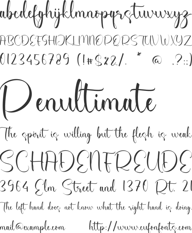 Clarissa Nathalie font preview