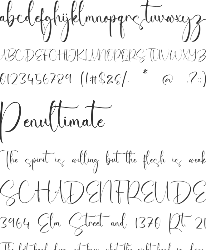 Shiloh Rosemary font preview