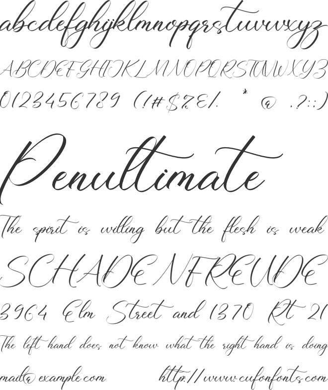 Rosemary Carolina font preview