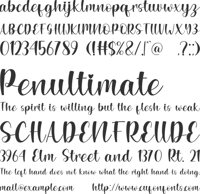 Sweet Ribbon font preview