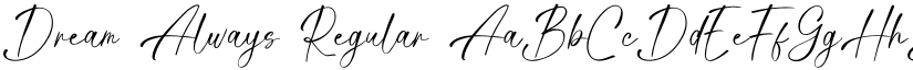 Dream Always Regular font
