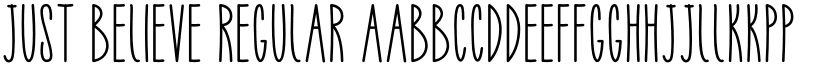 Just Believe Regular font
