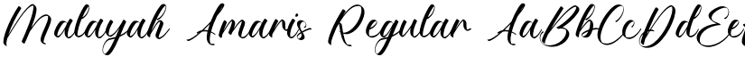 Malayah Amaris Regular font
