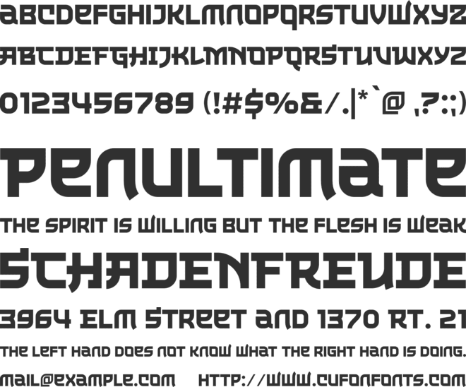 The Last Shuriken font preview