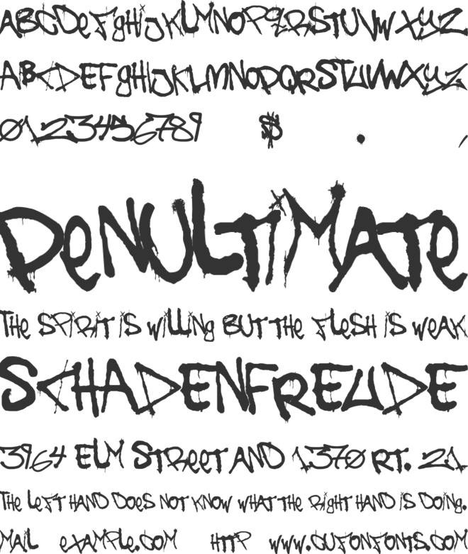 The Battle Continuez font preview