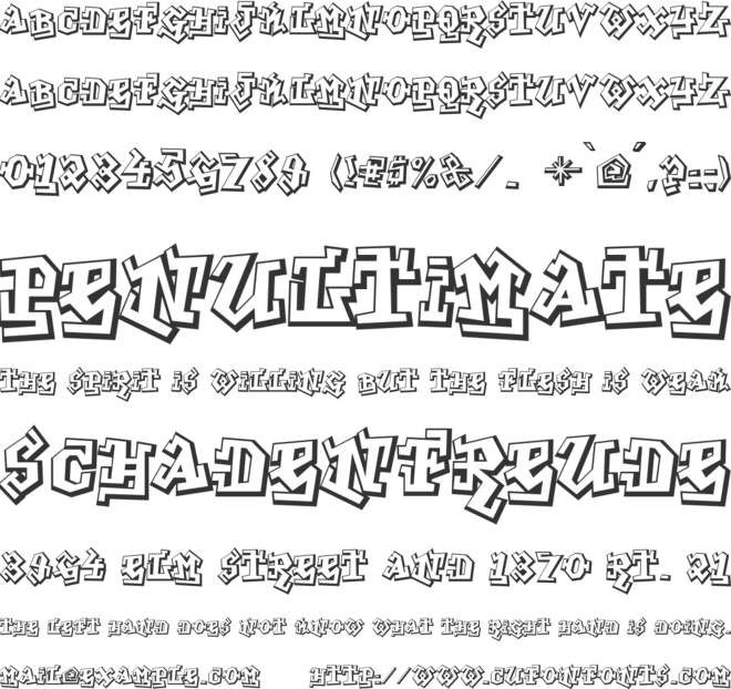 Graffiti Treat font preview
