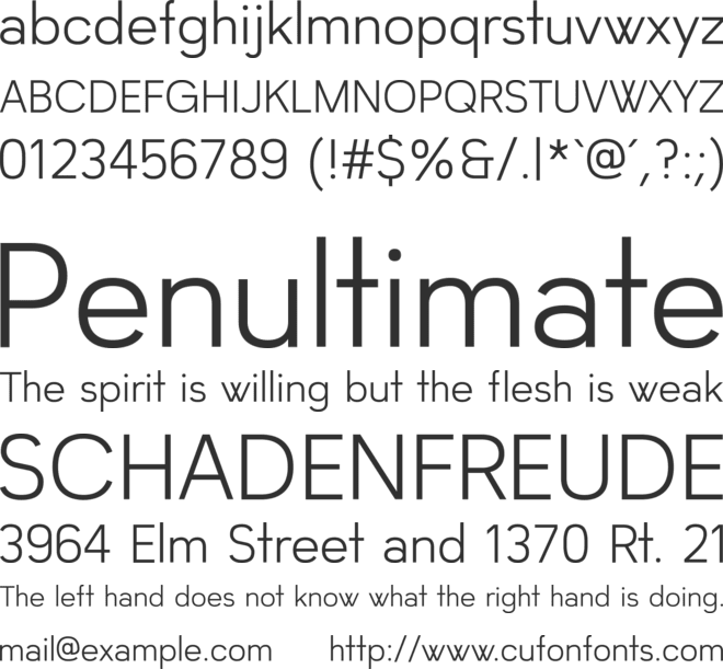 Lumineux font preview