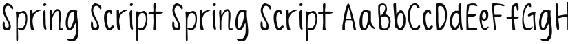 Spring Script font download