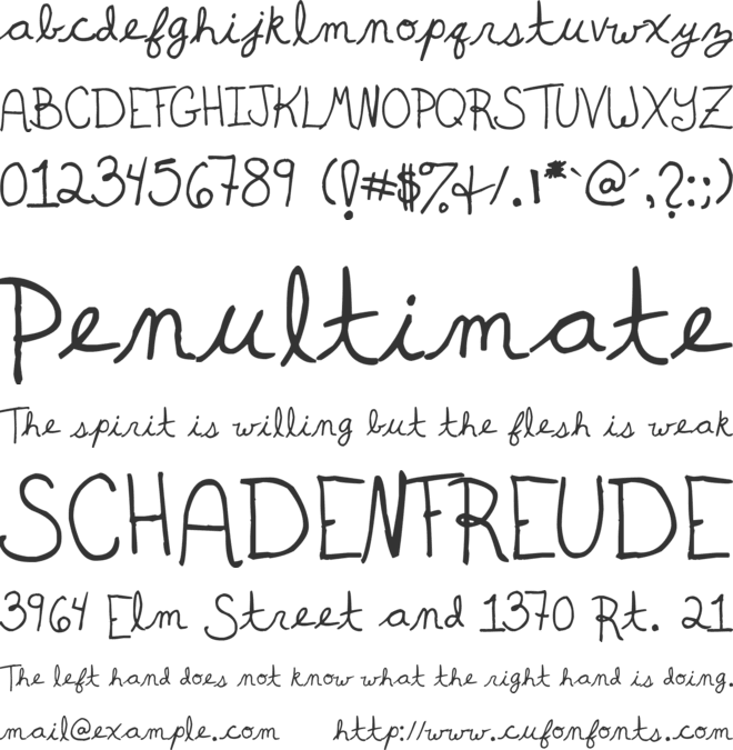 kater potater font preview