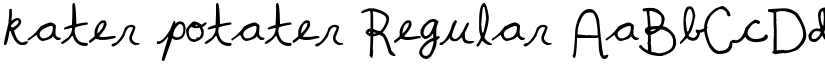 kater potater Regular font
