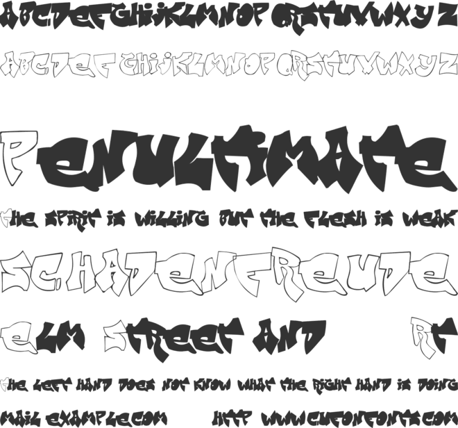 Zit Graffiti font preview