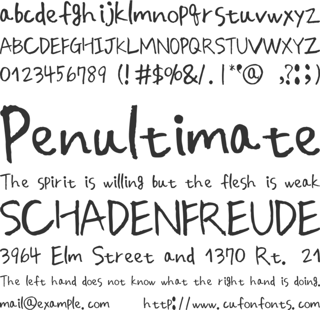 PeacerfulDay font preview