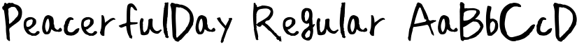 PeacerfulDay Regular font