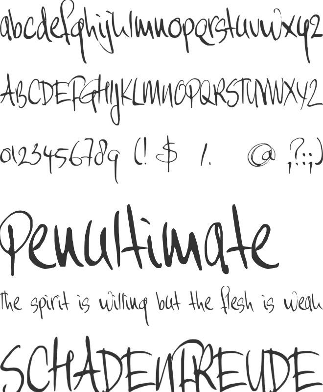 DK Moi Non Plus font preview