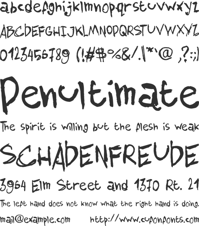 AmazHand_First font preview