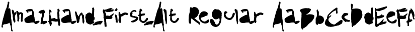 AmazHand_First_Alt Regular font