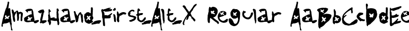 AmazHand_First_Alt_X Regular font