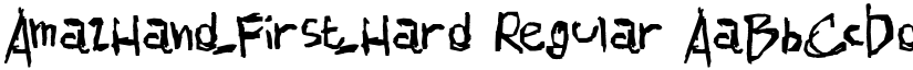 AmazHand_First_Hard Regular font