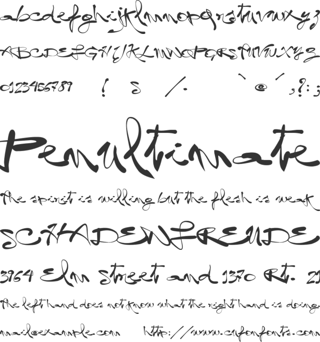 vtks legal font preview