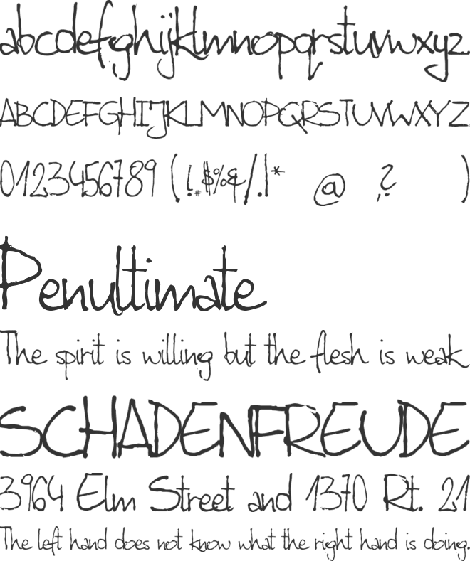 Hajduczek font preview