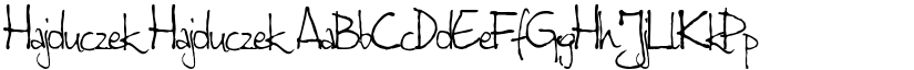 Hajduczek Hajduczek font