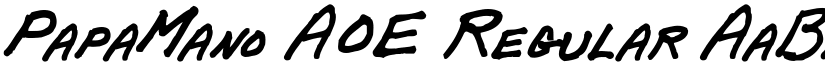 PapaMano AOE Regular font