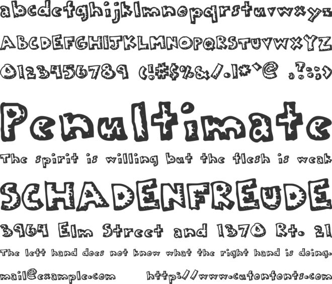 Plastic font preview