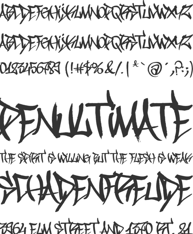 Vandalism font preview