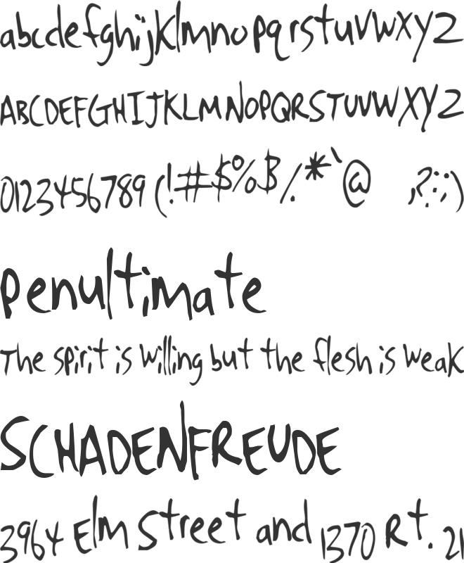 Denrito font preview