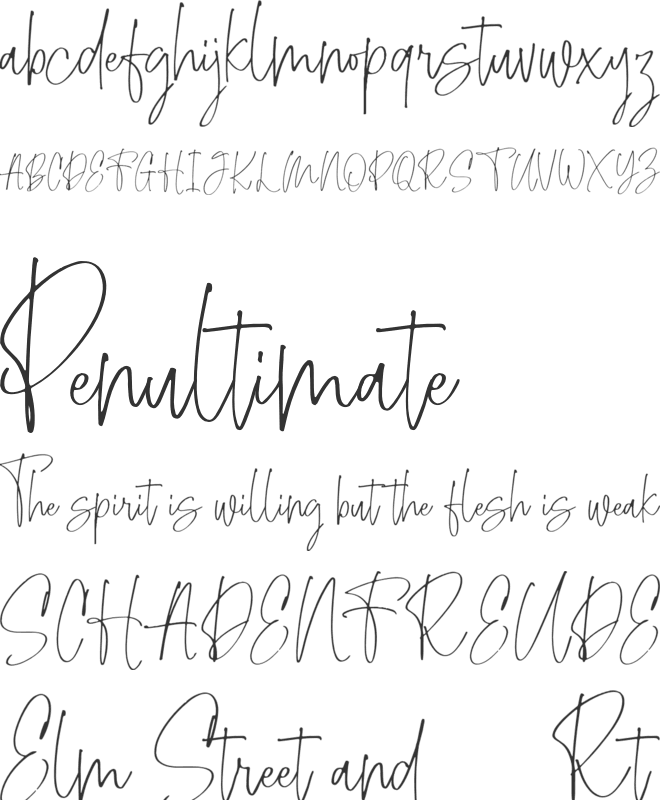 Mellenya FREE font preview