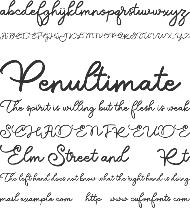 Zillion FREE font preview