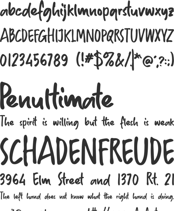 Hoffelized font preview