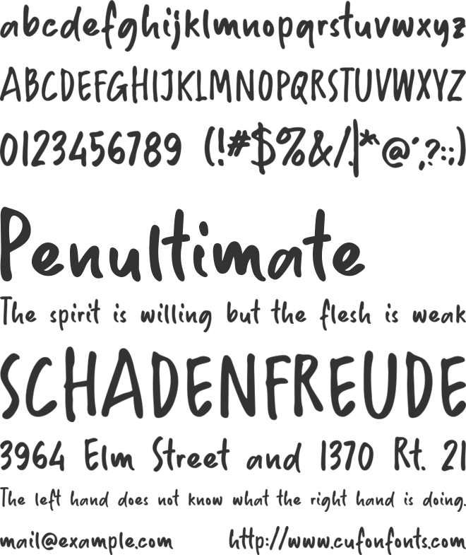 Hoffelized font preview