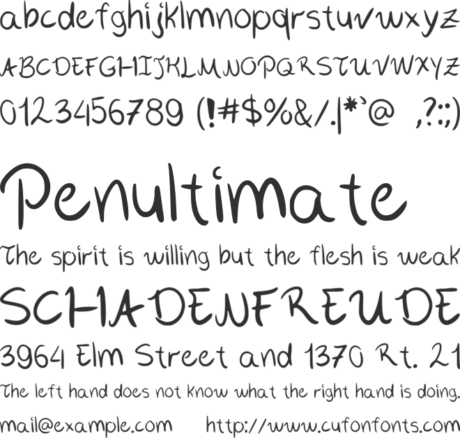 Sweemone font preview