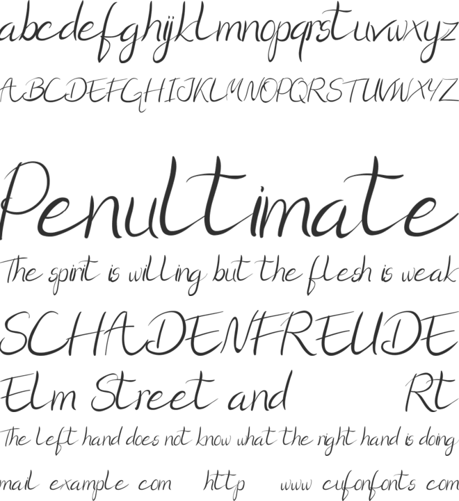 Greentler Demo font preview