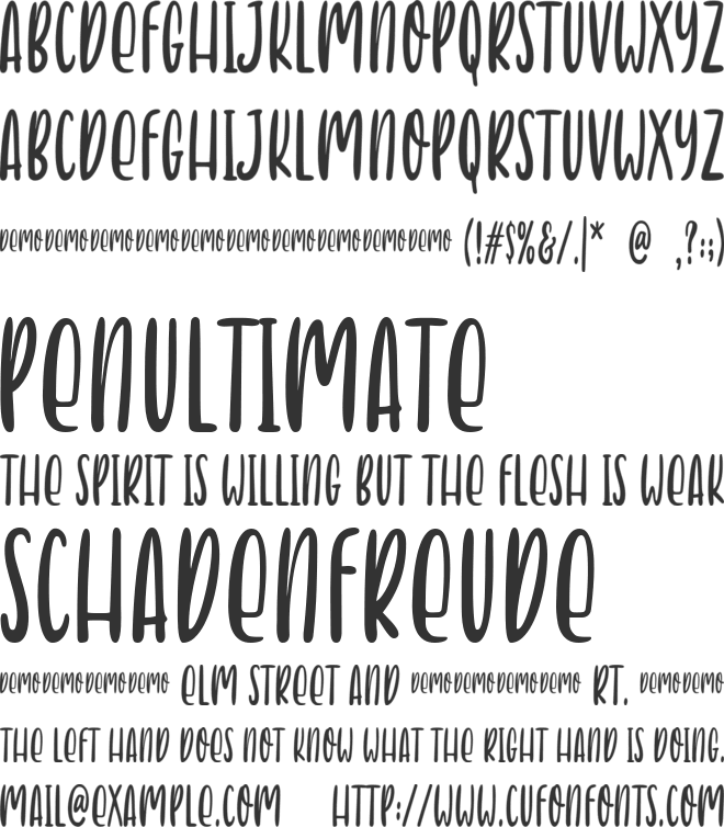 Peak Season Demo font preview