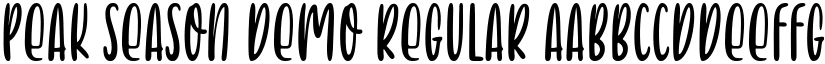 Peak Season Demo Regular font
