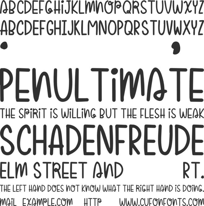 Sugar Poof-demo font preview