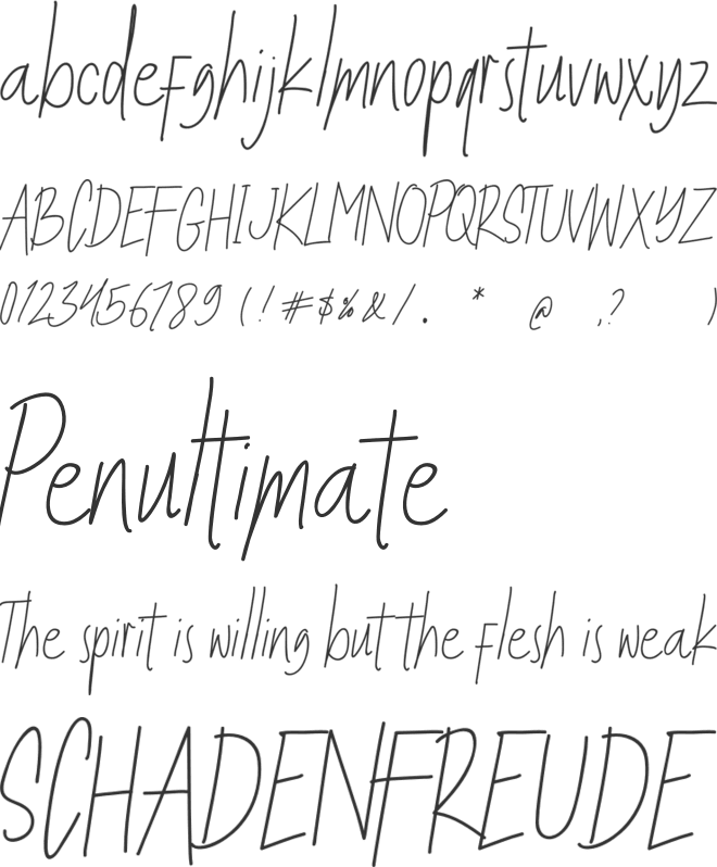 Chillout font preview