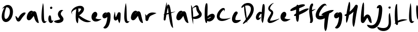 Ovalis Regular font