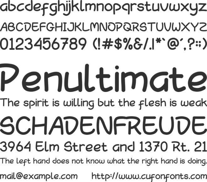 Madonnina font preview