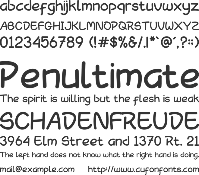 Madonnina font preview