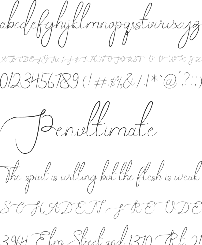 Melly Eret font preview