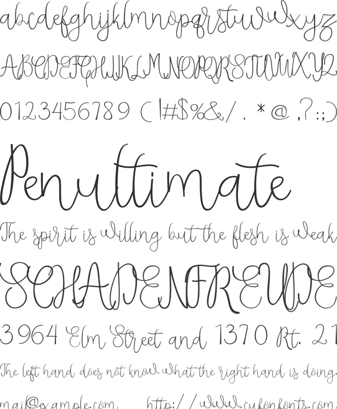 Dughter Free font preview