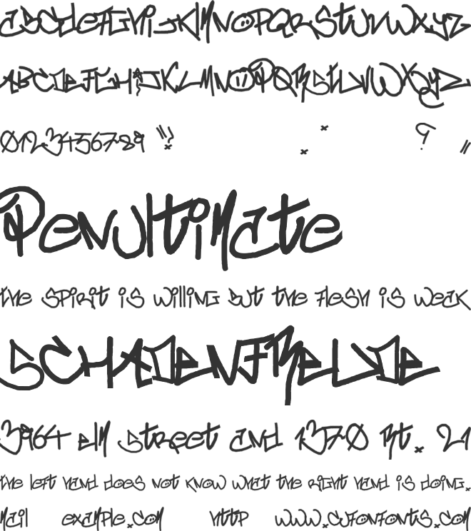 crAzy-WRiterZ font preview