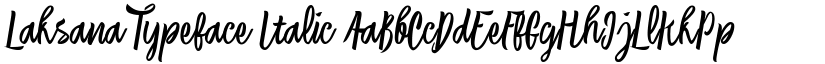 Laksana Typeface Italic font