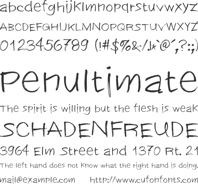 Lubricants font preview